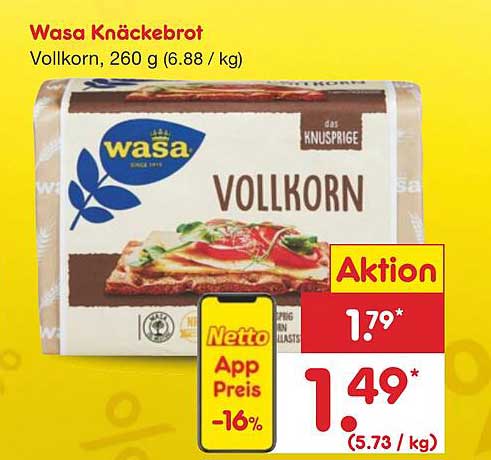 Wasa Knäckebrot Vollkorn