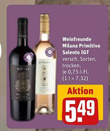 Weinfreunde Miluna Primitivo Salento IGT