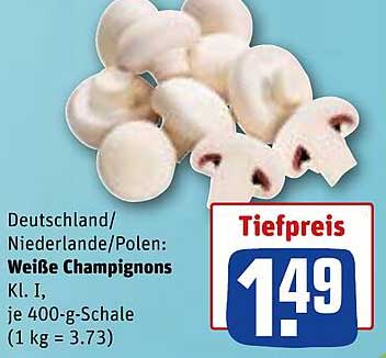 Weiße Champignons Kl. I