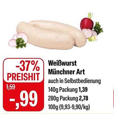 Weiße Wurst Münchner Art