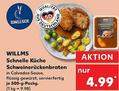 WILLMS Schnelle Küche Schweinerückenbraten