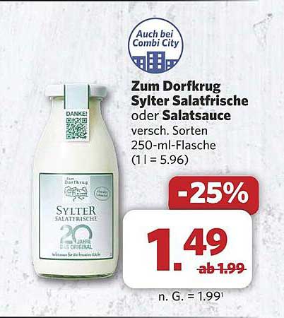 Zum Dorfkrug Sylter Salatfrische oder Salatsauce