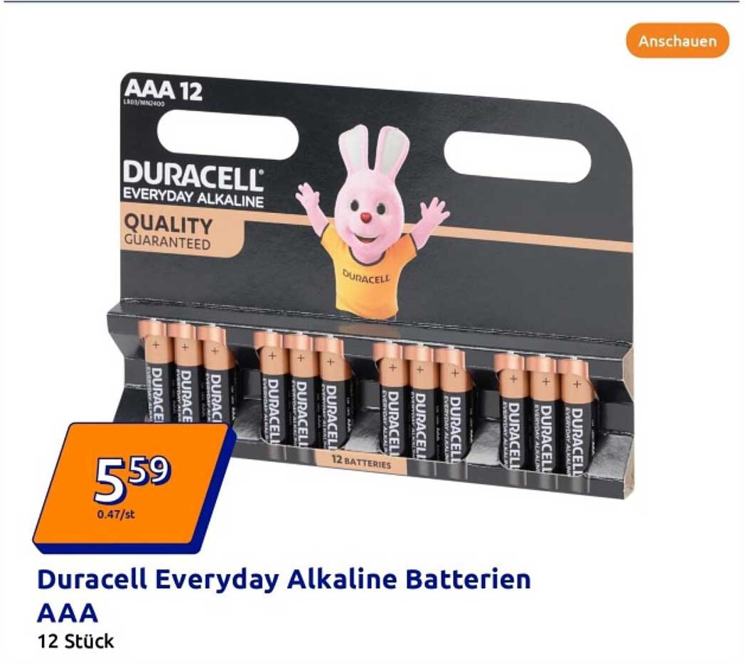 Duracell Everyday Alkaline Batterien AAA