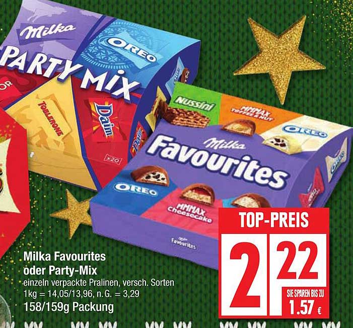 Milka Favourites oder Party-Mix