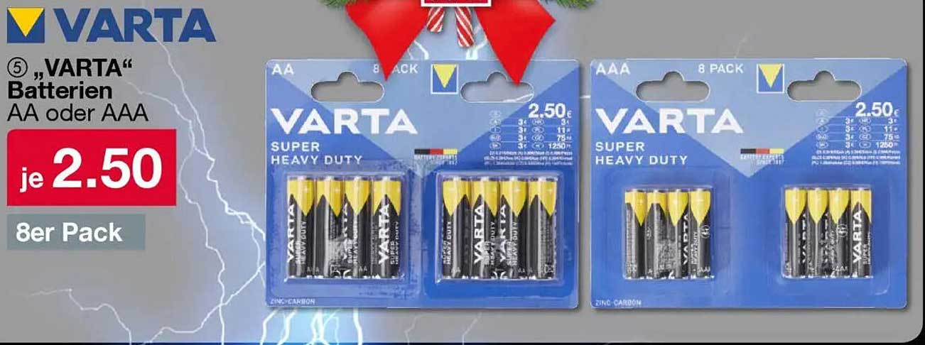 VARTA Batterien AA oder AAA 8er Pack