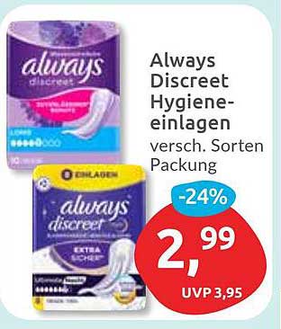 Always Discreet Hygiene-einlagen