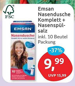 Emsan Nasendusche Komplett + Nasenspülsalz