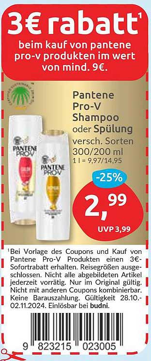 Pantene Pro-V Shampoo oder Spülung