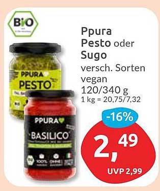 Ppura Pesto oder Sugo