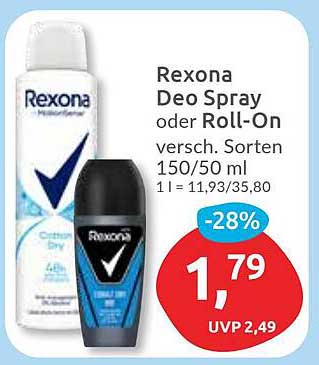 Rexona Deo Spray oder Roll-On