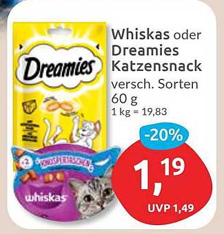 Whiskas oder Dreamies Katzensnack