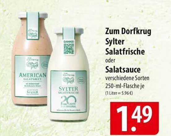 Zum Dorfkrug Sylter Salatfrische oder Salatsauce