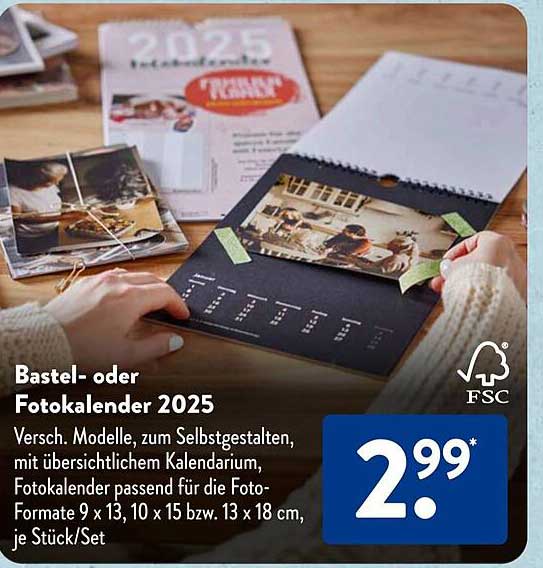 Bastel- oder Fotokalender 2025