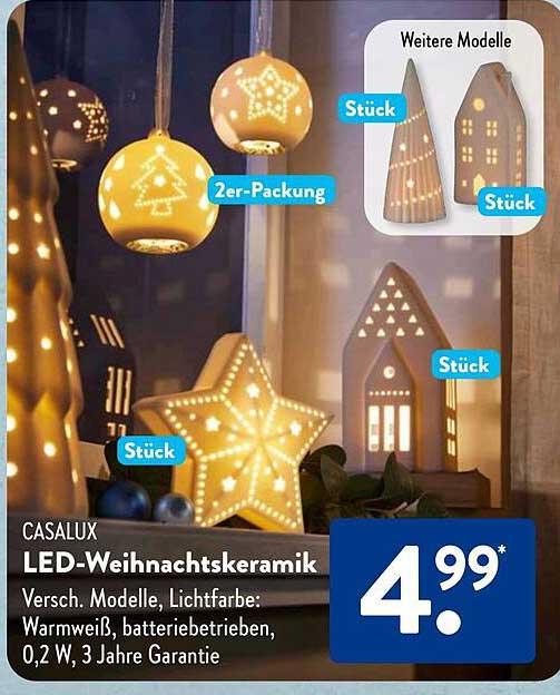 CASALUX LED-Weihnachtskeramik