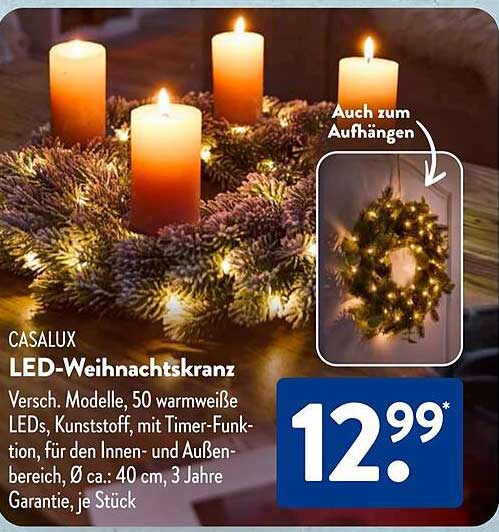 CASALUX LED-Weihnachtskranz