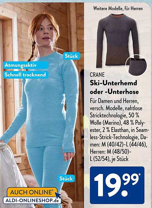 CRANE Ski-Unterhemd oder -Unterhose