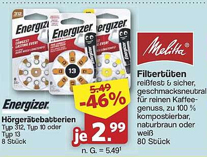 Energizer Hörgerätebatterien