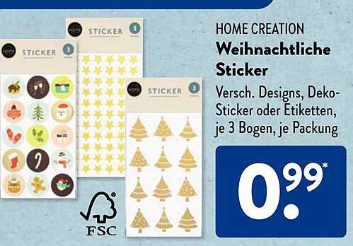 HOME CREATION Weihnachtsliche Sticker