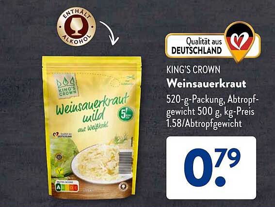 KING'S CROWN Weinsauerkraut