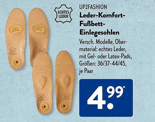  Leder-Komfort-Fußbett-Einlegesohlen