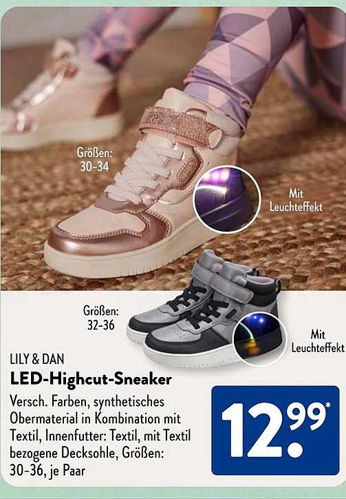 LILY & DAN LED-Highcut-Sneaker