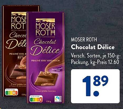 Moser Roth Chocolat Délice