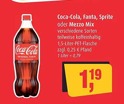 Coca-Cola, Fanta, Sprite oder Mezzo Mix