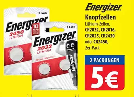 Energizer Knopfzellen