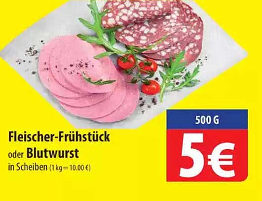 Fleischer-Frühstück oder Blutwurst