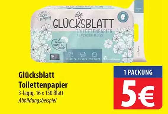 Glücksblatt Toilettenpapier