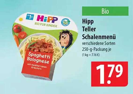 Hipp Teller Schalenmenü