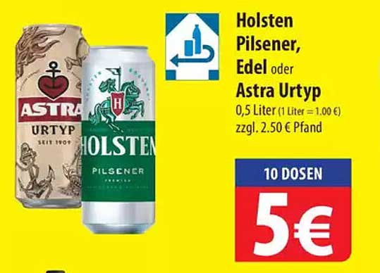 Holsten Pilsener, Edel oder Astra Urtyp