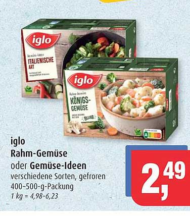 iglo Rahm-Gemüse oder Gemüse-Ideen