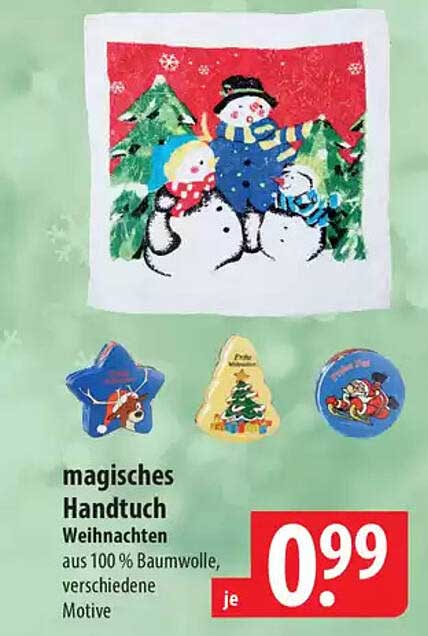 magisches Handtuch Weihnachten