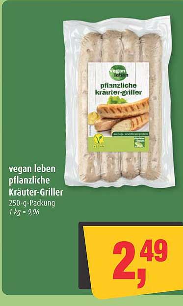 vegan leben pflanzliche Kräuter-Griller