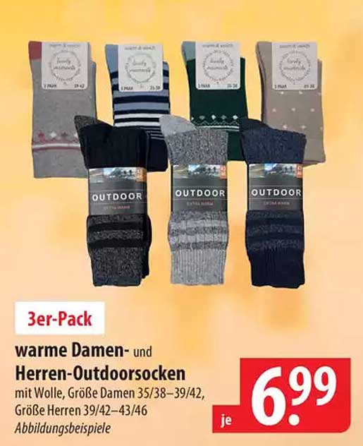 warme Damen- und Herren-Outdoorsocken