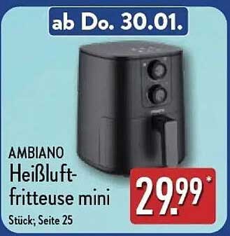 AMBIANO Heißluftfritteuse mini