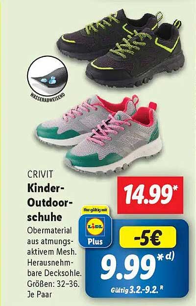 CRIVIT Kinder-Outdoorschuhe