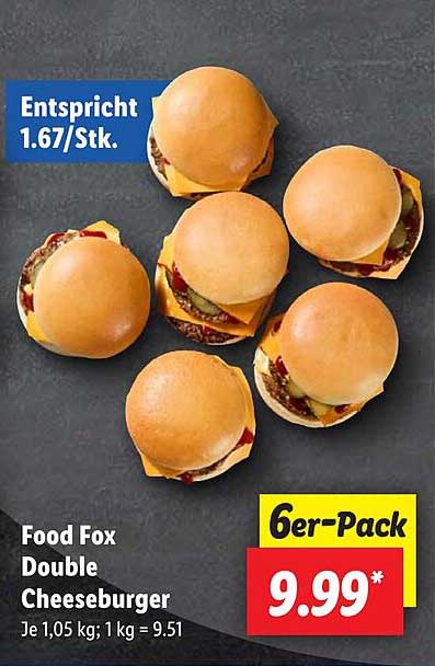 Food Fox Double Cheeseburger