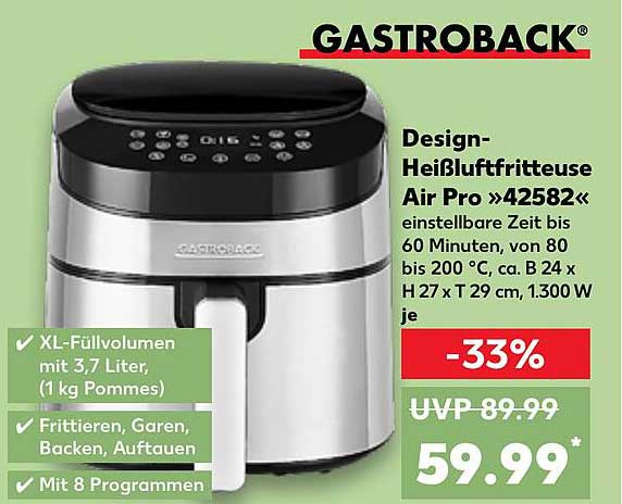 GASTROBACK Design-Heißluftfritteuse Air Pro »42582«