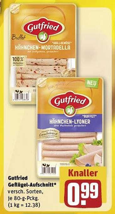 Gutfried Hähnchen-Mortadella  
Gutfried Hähnchen-Lyoner  