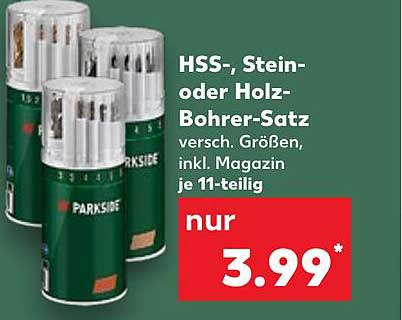 HSS-, Stein- oder Holz-Bohrer-Satz