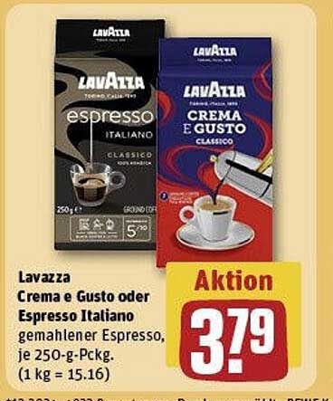 Lavazza Crema e Gusto oder Espresso Italiano