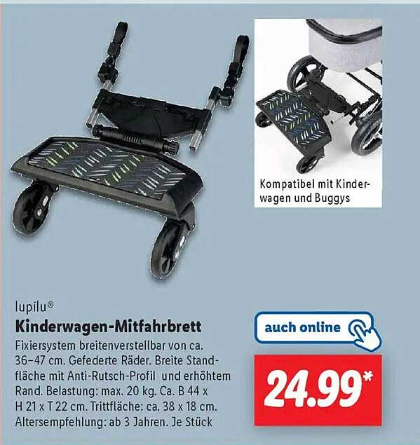 lupilu® Kinderwagen-Mitfahrbrett