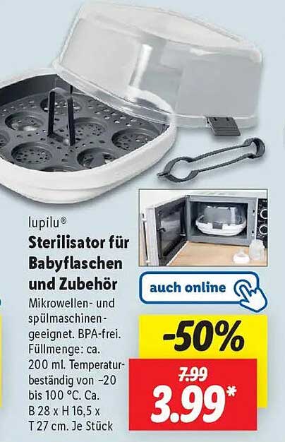 lupilu® Sterilisator für Babyflaschen und Zubehör