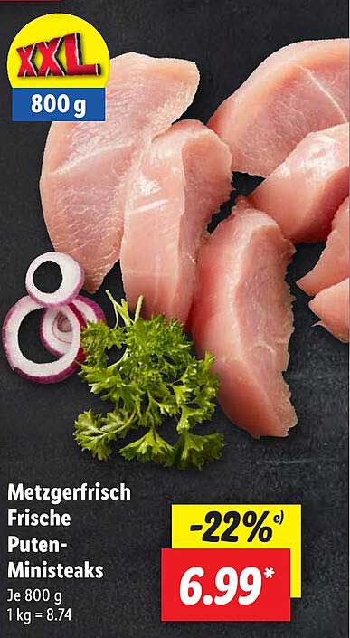 Metzgerfrisch Frische Puten-Ministeaks