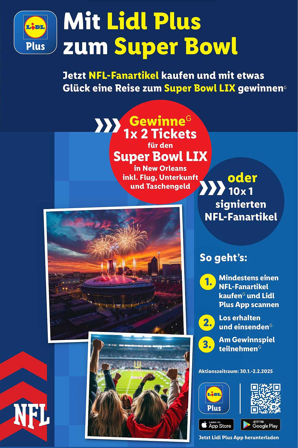 Mit Lidl Plus zum Super Bowl