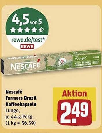 Nescafé Farmers Brazil Kaffee Kapseln