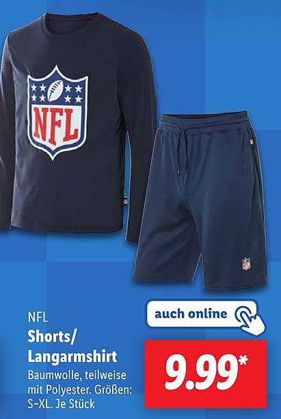 NFL Shorts/Langarmshirt