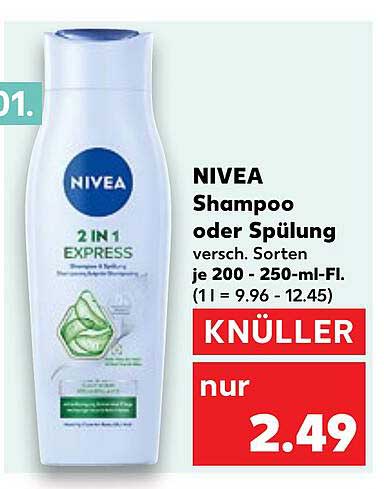 NIVEA 2 IN 1 EXPRESS Shampoo oder Spülung